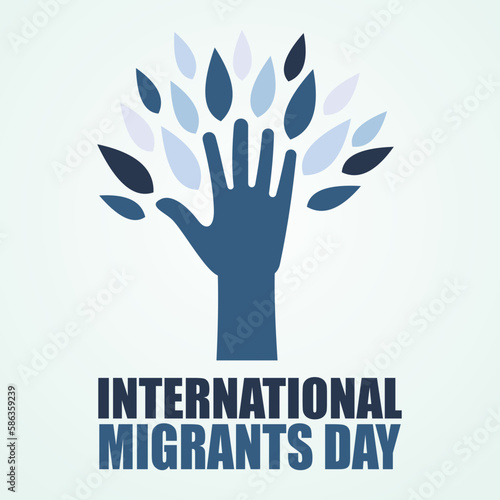 International migrants day poster celebrated on december