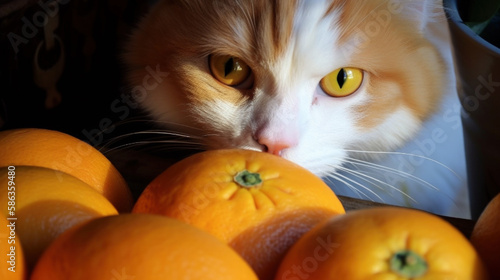 cat with orange