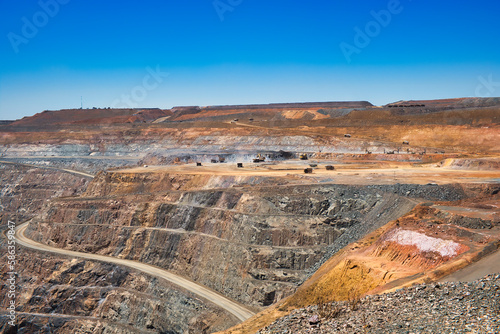 The Super Pit or Fimiston Open Pit, the largest open pit gold mine of Australia, in Kalgoorlie, Western Australia
 photo