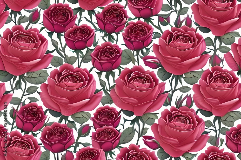 Fototapeta premium seamless background with roses