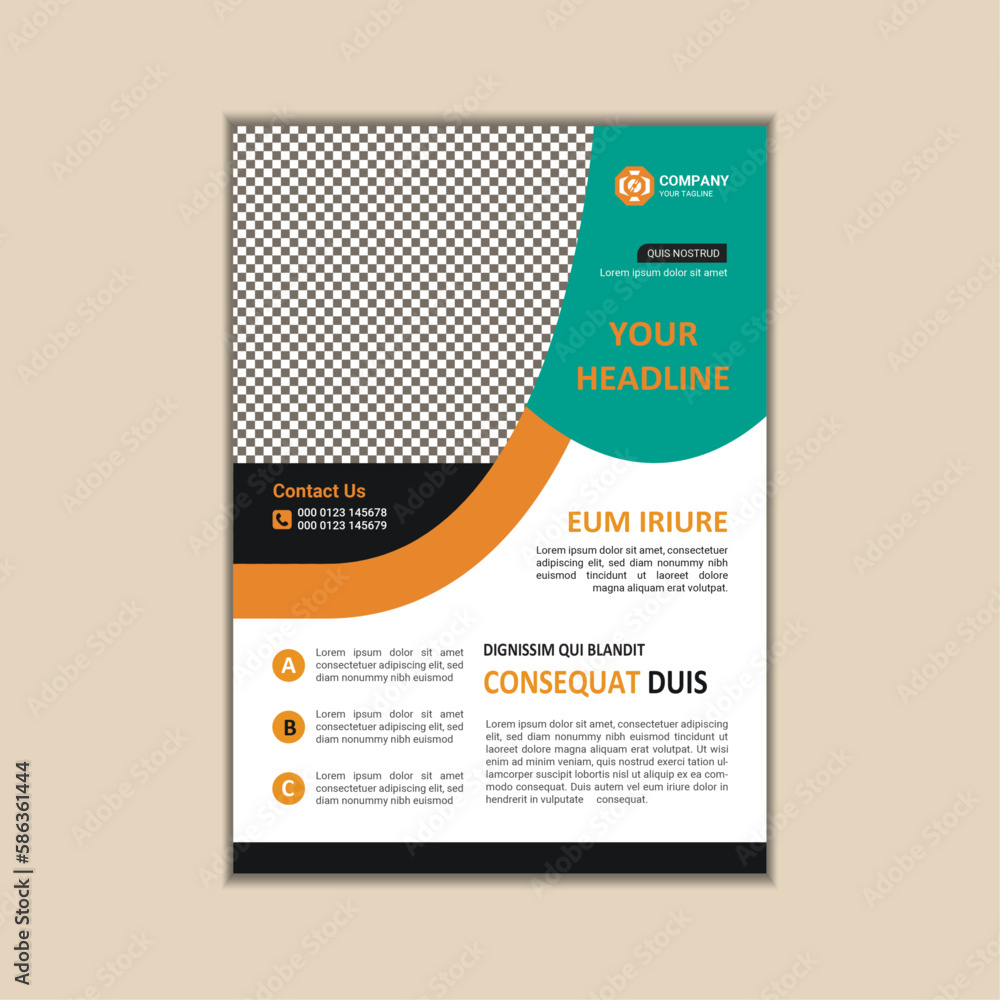 Corporate business flyer template simple and clean a4 size vector design Corporate business flyer template simple and clean a4 size vector design