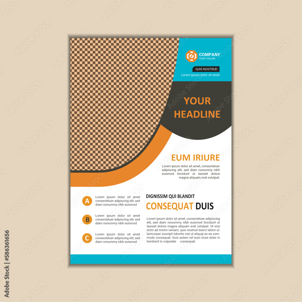 Corporate business flyer template simple and clean a4 size vector design Corporate business flyer template simple and clean a4 size vector design