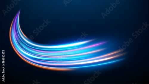 Light motion blur effect. Vector Illustration