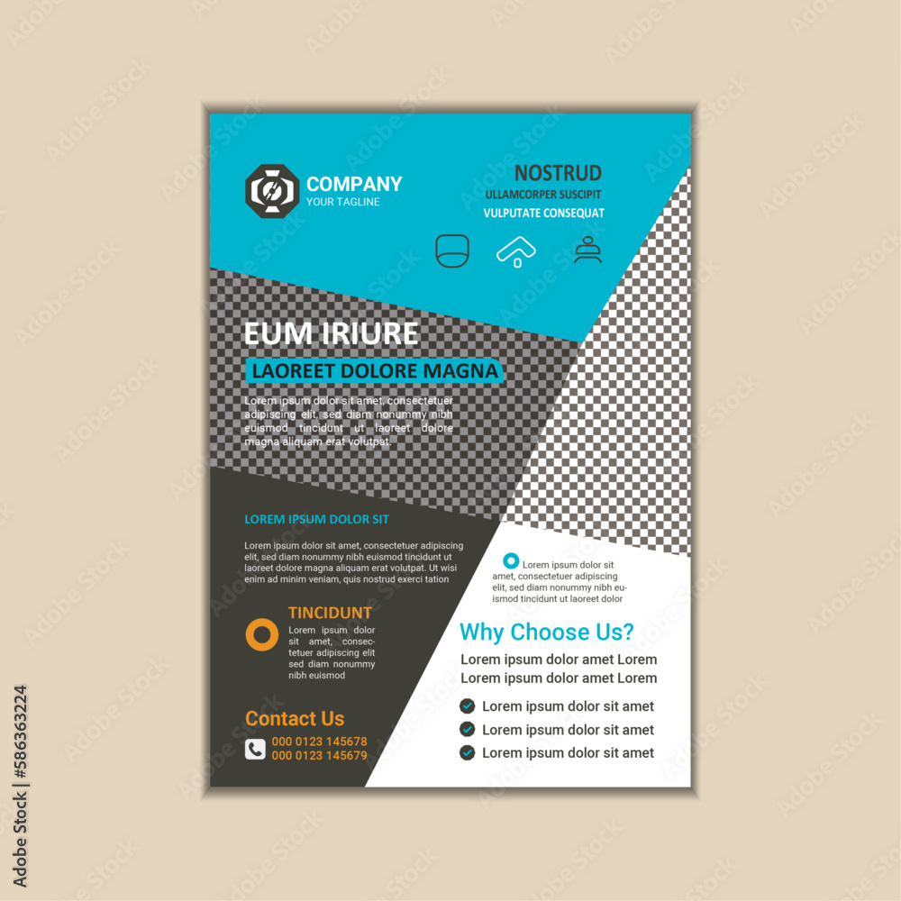 Corporate business flyer template simple and clean a4 size vector design Corporate business flyer template simple and clean a4 size vector design