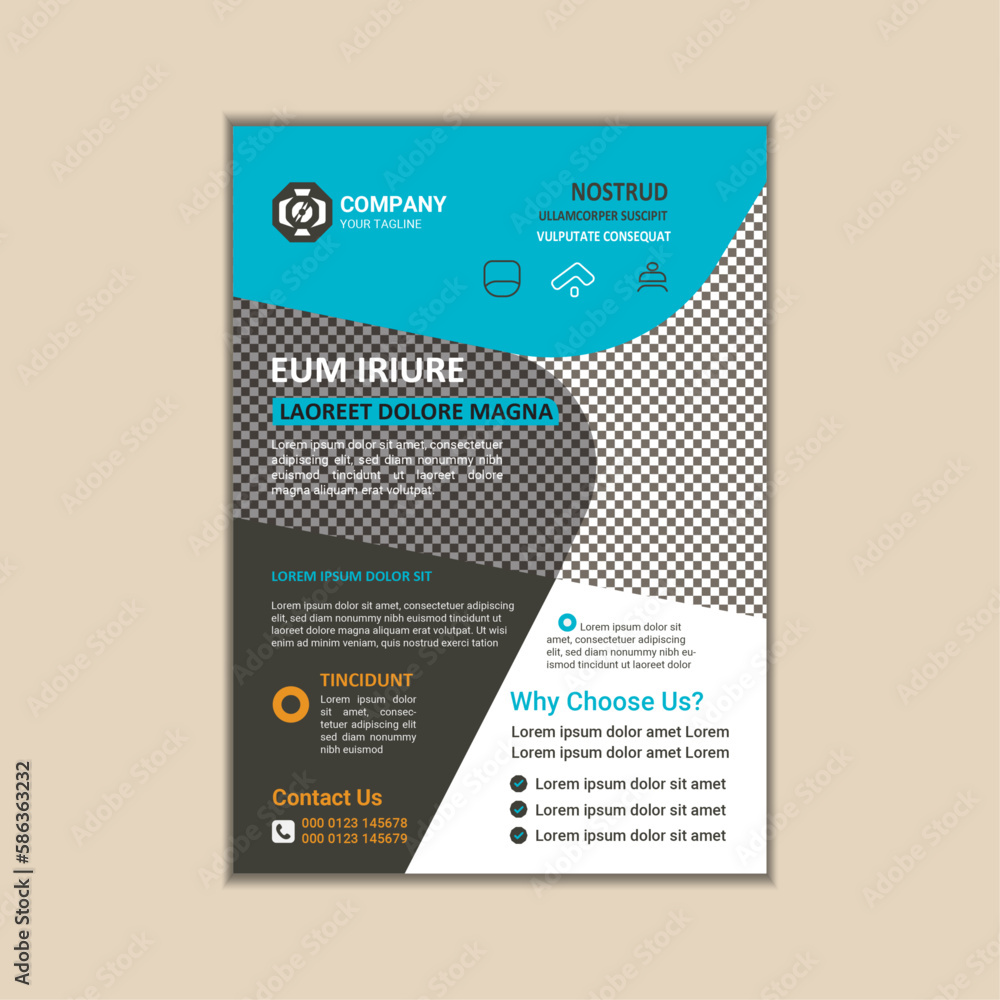 Corporate business flyer template simple and clean a4 size vector design Corporate business flyer template simple and clean a4 size vector design