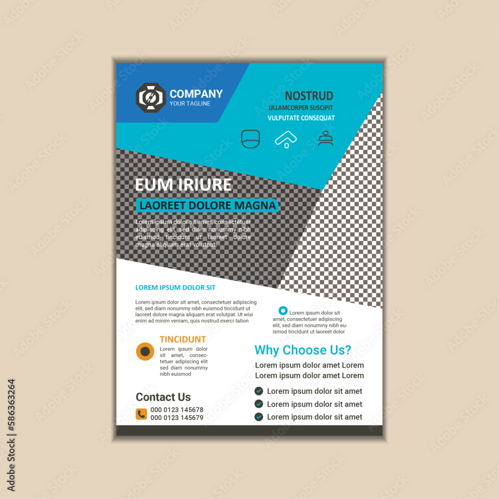 Corporate business flyer template simple and clean a4 size vector design Corporate business flyer template simple and clean a4 size vector design