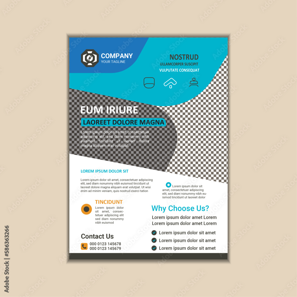 Corporate business flyer template simple and clean a4 size vector design Corporate business flyer template simple and clean a4 size vector design