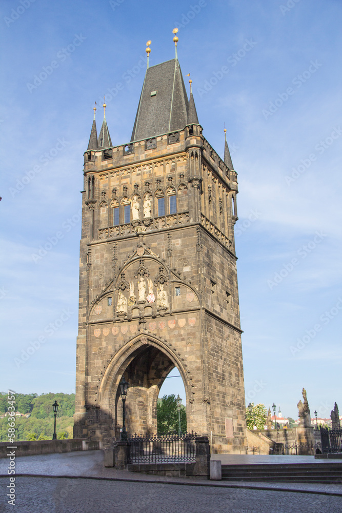 Powder tower in the center of Prague, Czech Republic