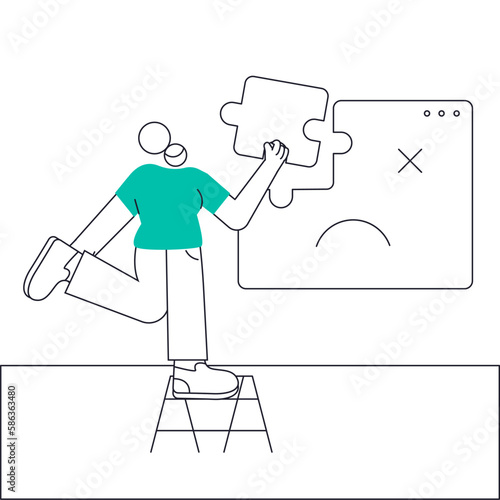 website under construction or error Illustration