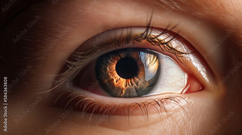 Fototapeta premium Human eye. Illustration Generative AI