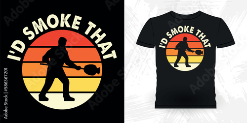 I'd Smoke That Funny Glassblower Retro Vintage Glassblowing T-shirt Design  
