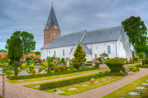 View of MГёgeltГёnder Kirke in Denmark photo