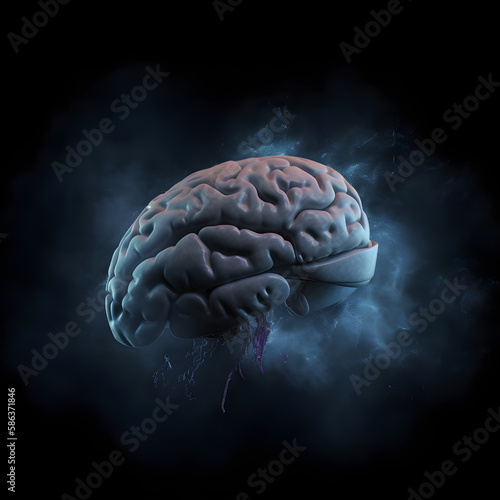 Generative Ai illustration. Medically accurate illustration,the brain
