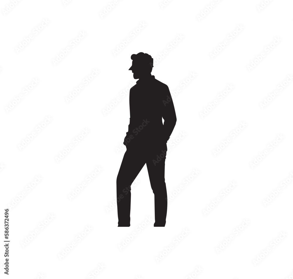 Vector silhouette art work of a person.