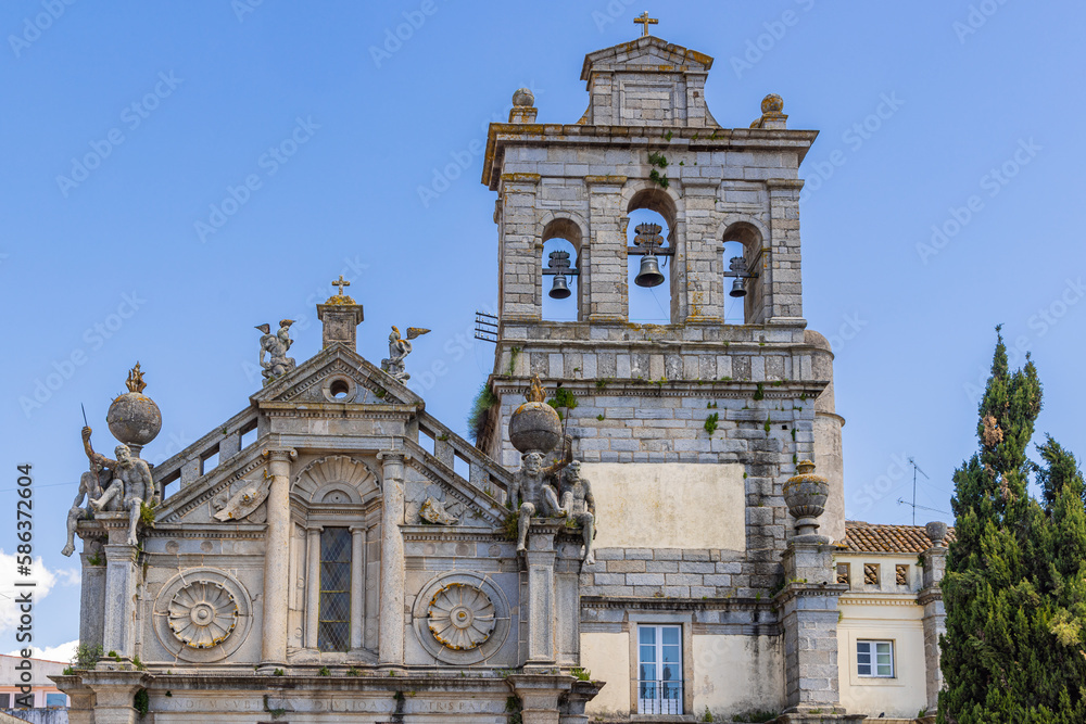 The bell tower of Grace Church in Evora.