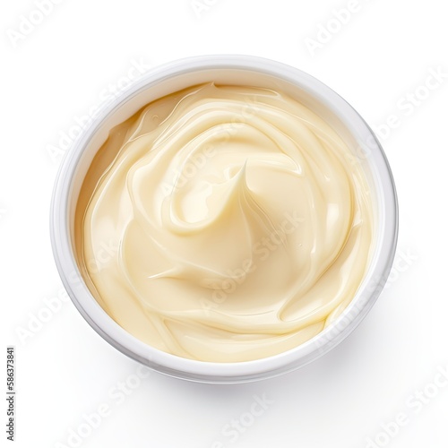 Mayonnaise isolated on white background, generative ai