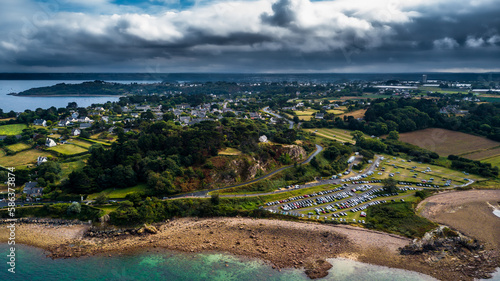 Point Of L'Arcouest Near Brehat Island, Ile de Brehat, In The English Channel At The Coast of Brittany In France