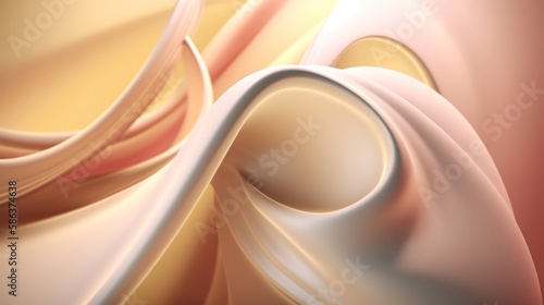 soft creamy 3d background, abstract