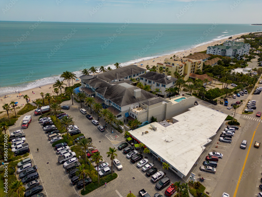 Businesses and hotels on North Hutchinson Island Vero Beach FL