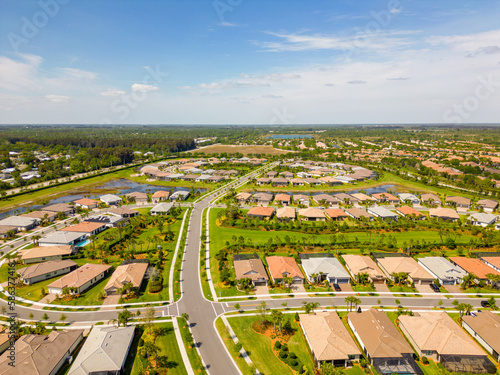 Aerial photo neighborhoods in Vero Beach Florida USA photo