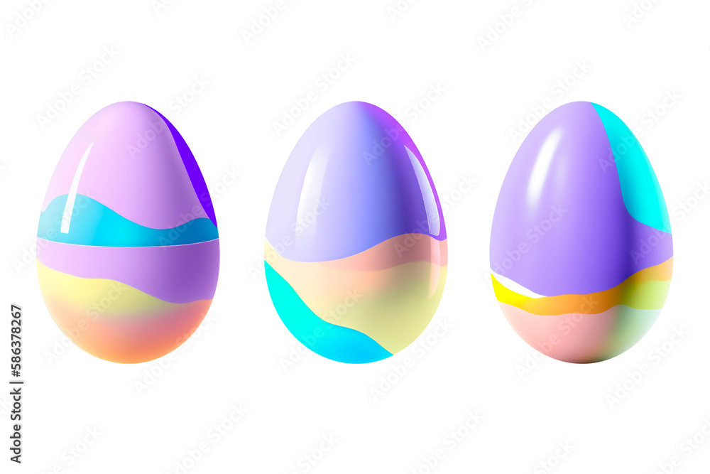 set of isolated chocolate colorful easter eggs set of isolated chocolate colorful easter eggs