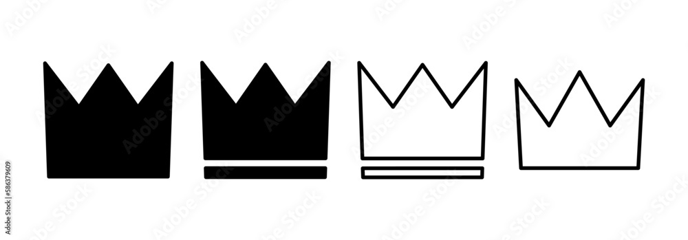 Crown icon vector for web and mobile app. crown sign and symbol Crown icon vector for web and mobile app. crown sign and symbol