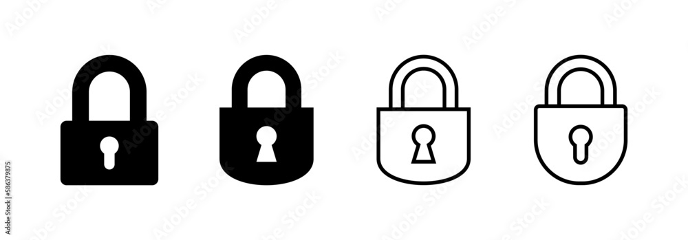 Lock icon vector for web and mobile app. Padlock sign and symbol. Encryption icon. Security symbol Lock icon vector for web and mobile app. Padlock sign and symbol. Encryption icon. Security symbol
