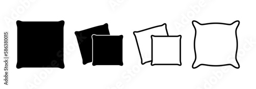Pillow icon vector for web and mobile app. Pillow sign and symbol. Comfortable fluffy pillow
