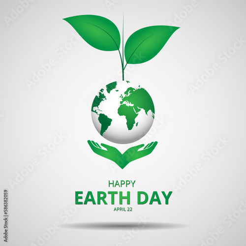 Earth day background vector illustration design 