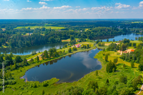 Natural landscape surrounding Rouge Tower in Estonia photo