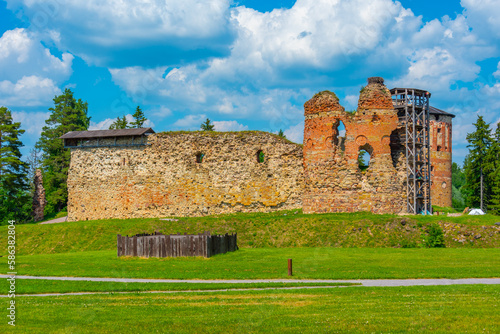 Vastseliina episcopal castle in Estonia photo