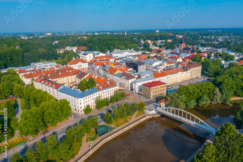 Panorama view of Estoniam town Tartu