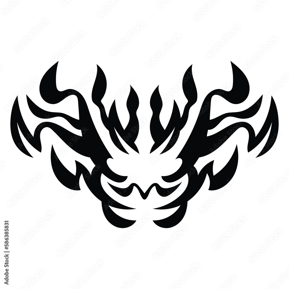 Naklejka premium Insect tribal sign for decorative tattoo element