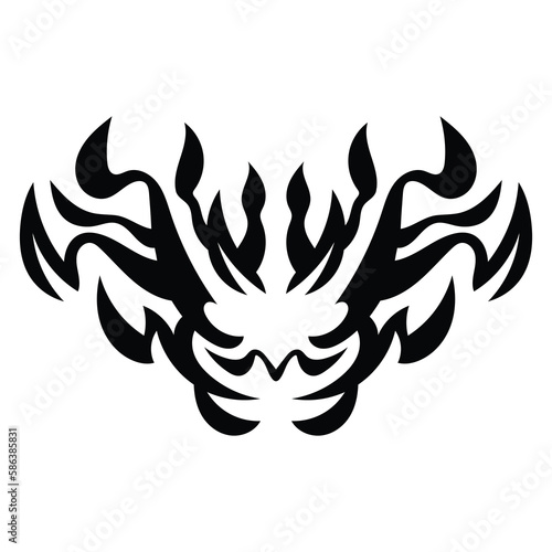 Insect tribal sign for decorative tattoo element