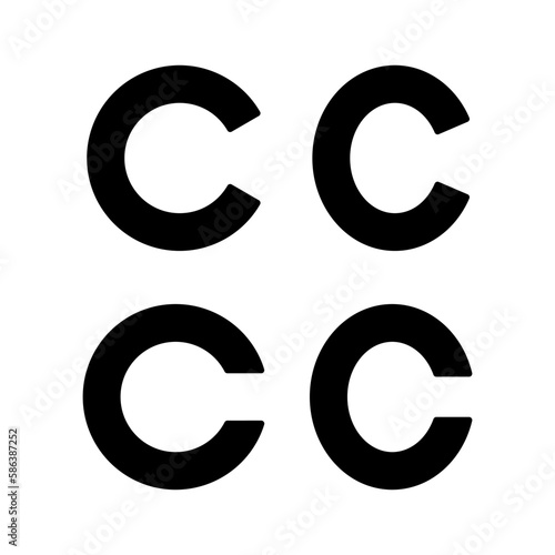 Copyright icon vector illustration. copyright sign and symbol