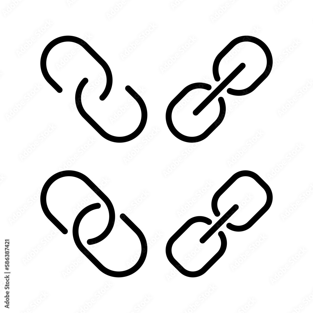 Link icon vector illustration. Hyperlink chain sign and symbol Link icon vector illustration. Hyperlink chain sign and symbol
