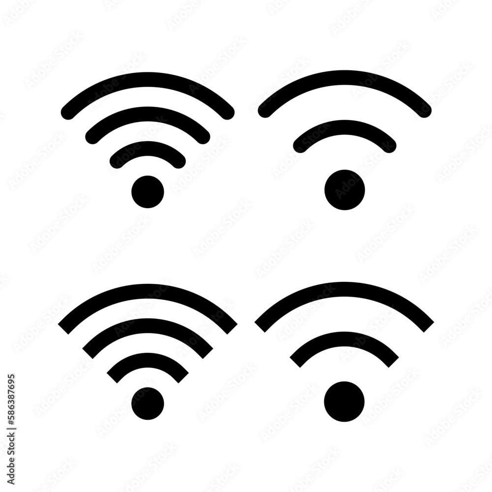 Wifi icon vector illustration. signal sign and symbol. Wireless icon Wifi icon vector illustration. signal sign and symbol. Wireless icon
