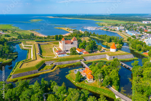 Panorama of Kuressaare Castle in Estonia photo