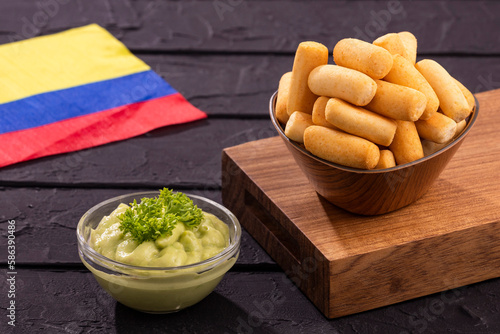 Traditional Colombian snack food achiras of Huila - baked snacks photo