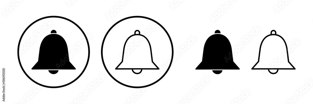 Bell Icon vector in trendy flat style isolated. Notification symbol web site design Bell Icon vector in trendy flat style isolated. Notification symbol web site design