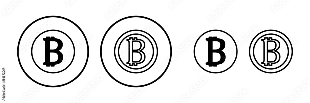 Bitcoin icon vector. payment symbol. Cryptocurrency logo. Bitcoin icon vector. payment symbol. Cryptocurrency logo.