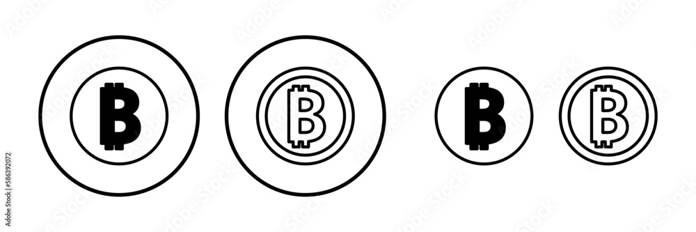 Bitcoin icon vector. payment symbol. Cryptocurrency logo.