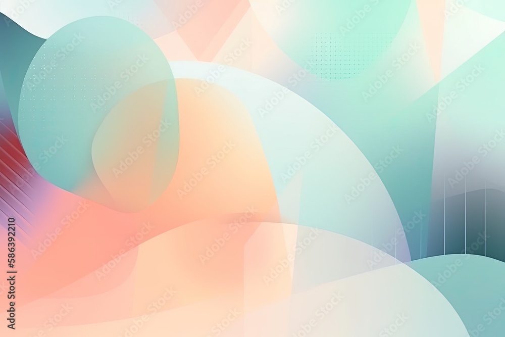 vibrant abstract background with a variety of circles and lines. Generative AI vibrant abstract background with a variety of circles and lines. Generative AI