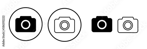 Camera Icon in trendy flat style isolated. Camera symbol web site design