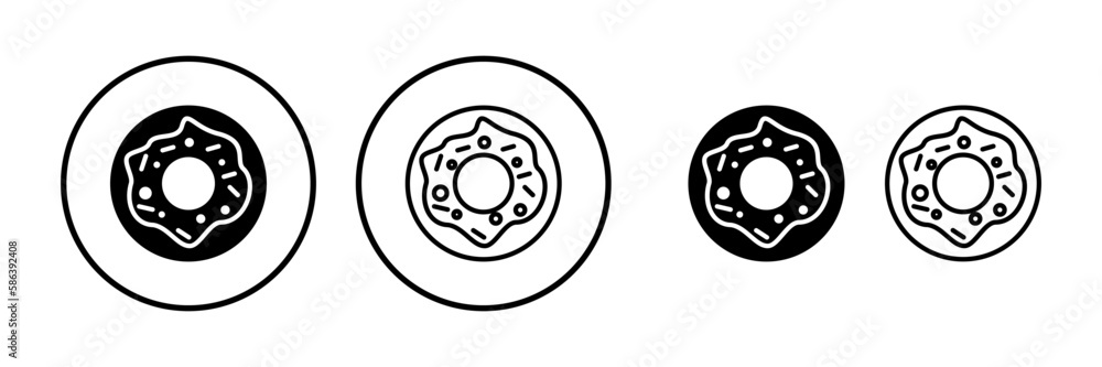 Obraz premium Donut icon vector. doughnut icon. donut logo