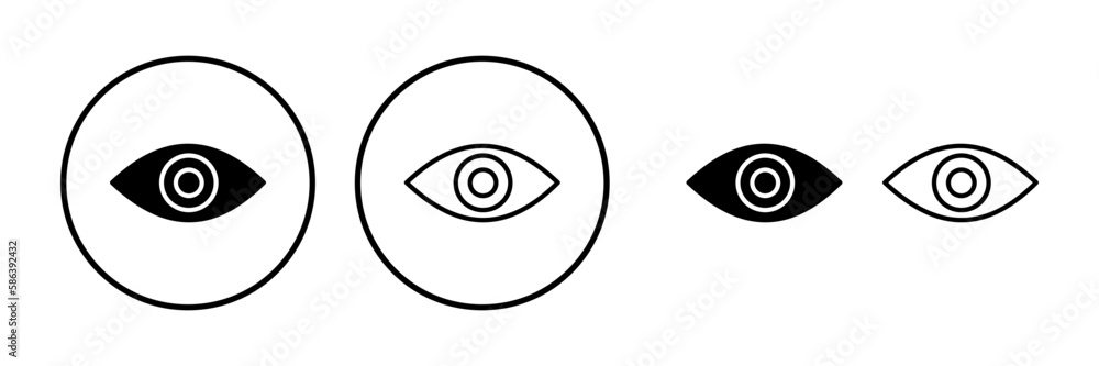 Eye icon. Look and Vision icon. Eye vector icon Eye icon. Look and Vision icon. Eye vector icon