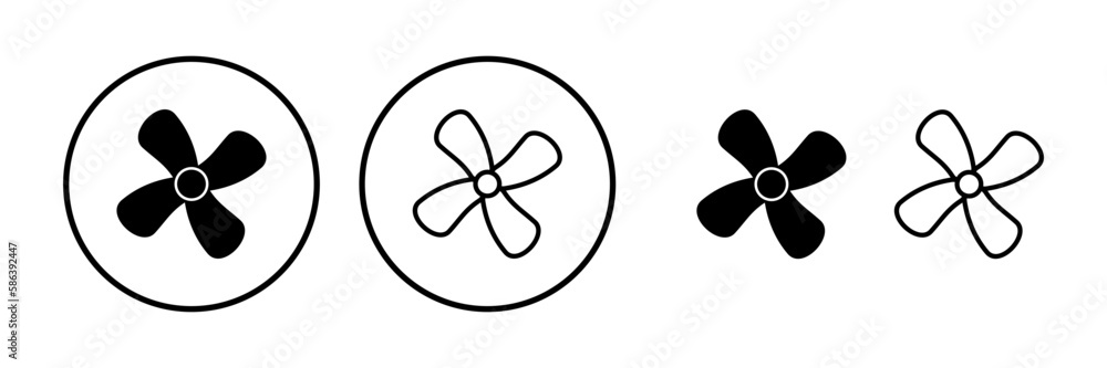 Fan icon vector. blower icon. propeller. ceiling Fan icon vector. blower icon. propeller. ceiling