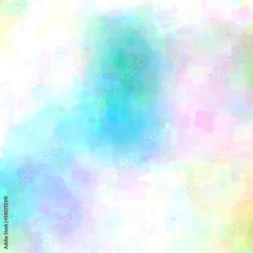 Light pink,  green, yellow,  blue pastel watercolor background