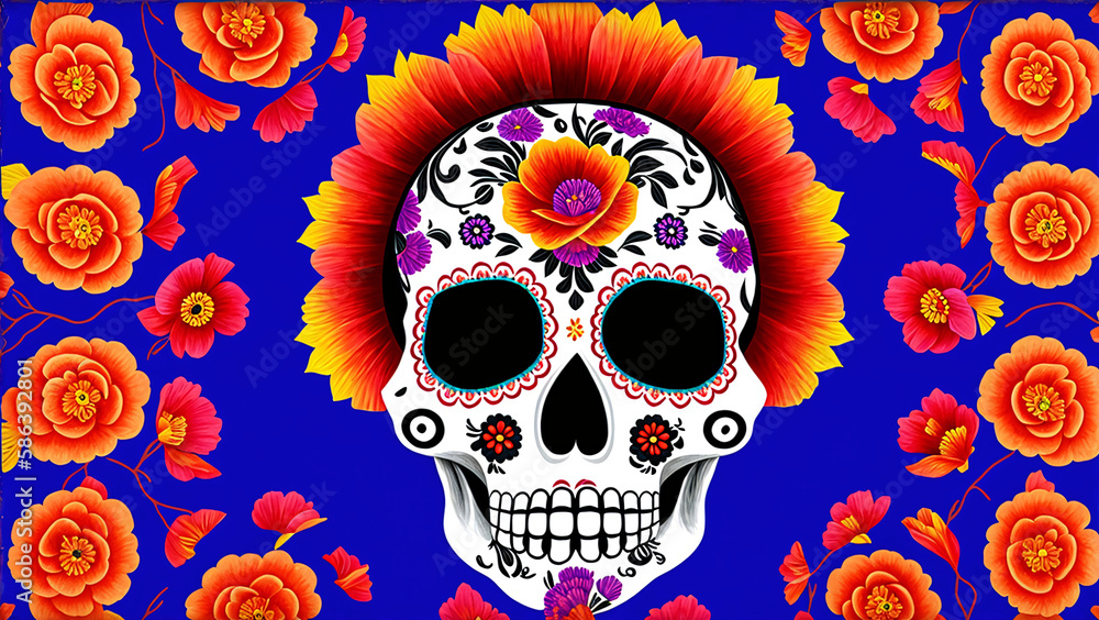 Día de Muertos México: Calavera, IA Generativa Día de Muertos México: Calavera, IA Generativa