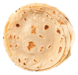 Tortilla bread isolated on a transparent background